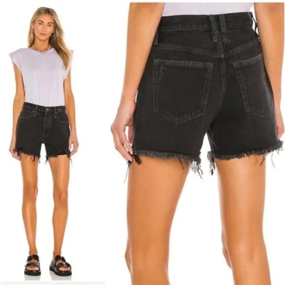 Free People Makai Cutoff Short in Washed Black Size 26 NWOT - Picture 3 of 8